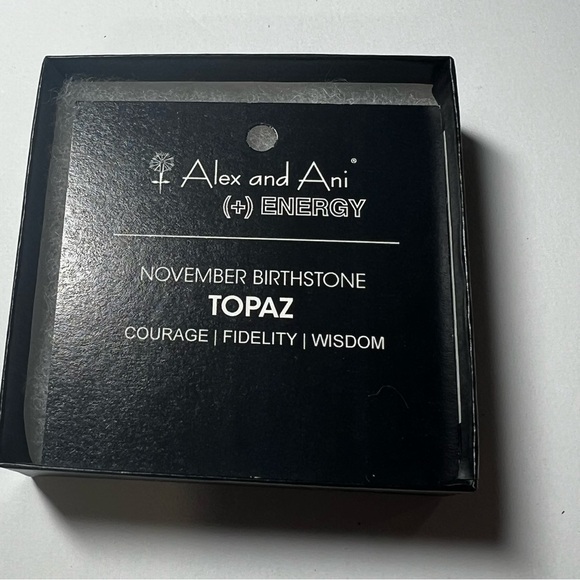 NEW Alex and Ani Topaz Birthstone Bracelet Gold Orange Charms - Picture 8 of 8